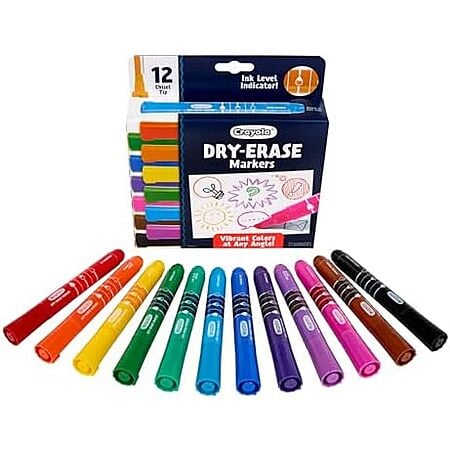 $7.68 | 12-Count Crayola Take Note Dry Erase Markers for School at Amazon