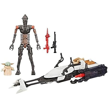 $5.49 | Star Wars Epic World of Action 4" Scale Action Figure & Vehicle Set (IG-11 & Grogu w/ Speeder Bike) at Amazon