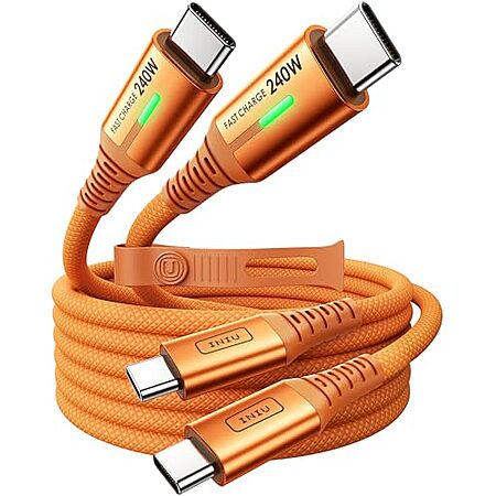[AC] $5.04* | 2-Pack 6.6' INIU 240W USB-C to USB-C Fast Charging Braided Cables (various) at Amazon