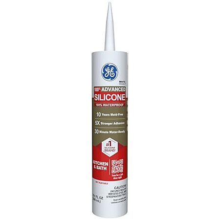 [SnS] $7.45* | 10-Oz GE Advanced Silicone Caulk for Kitchen & Bathroom (Clear or White) at Amazon