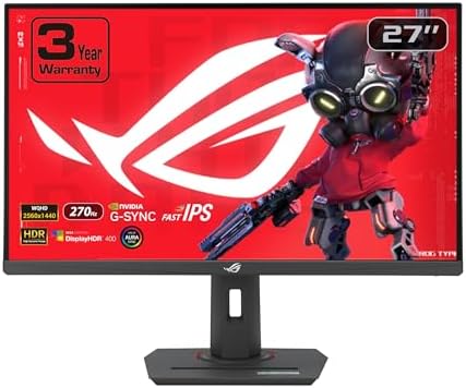 $224.84* | 27″ ASUS ROG Strix 1440P USB-C HDR Gaming Monitor, 270Hz, 1ms, Fast IPS (XG27ACMG) at Amazon
