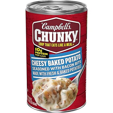 [SnS, AC] $4.64 | 3 × 18.8-Oz Campbell's Chunky Soup (Baked Potato with Cheddar and Bacon Bits) ($1.55 each) at Amazon