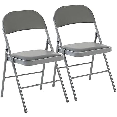 $35.95 | 2-Pack DUMOS Folding Chairs with Padded Cushion and Back at Amazon