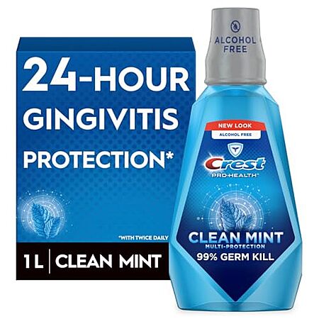 [SnS, AC] $3.74 | 33.8-Oz Crest Pro-Health Mouthwash (Clean Mint) at Amazon