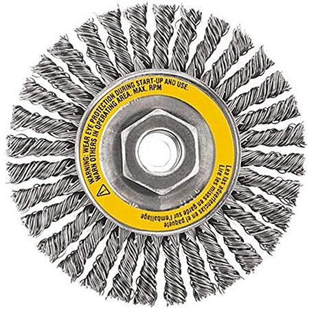 $14.80 | DEWALT Wire Wheel, Stainless, Stringer Bead , 4-Inch x 5/8-Inch, 11 HP, .020-Inch (DW49204) at Amazon