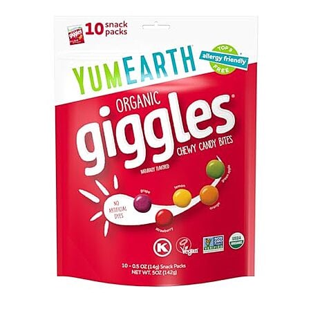[SnS] $5.31 | 10-Pack 0.5-Oz YumEarth Organic Giggles Chewy Candy at Amazon