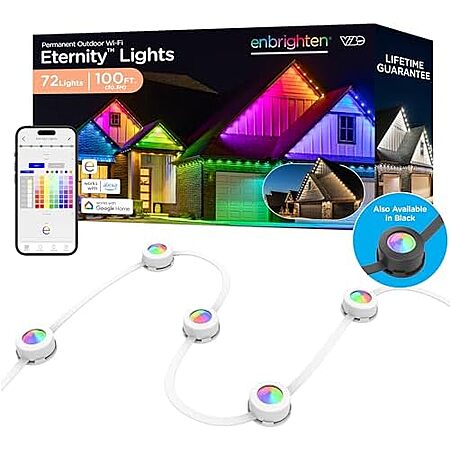$139.99 | 100' Enbrighten Vibe Eternity Permanent Outdoor Lights for House at Amazon