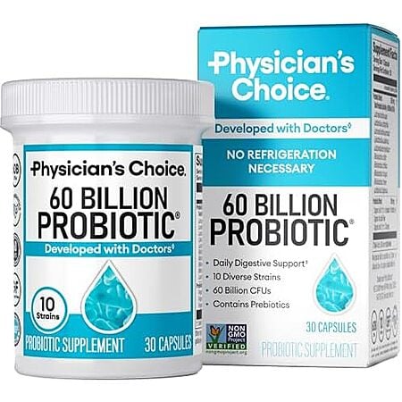 [SnS, AC] $10.43* | 30-Count Physician's CHOICE Probiotics 60 Billion CFU at Amazon
