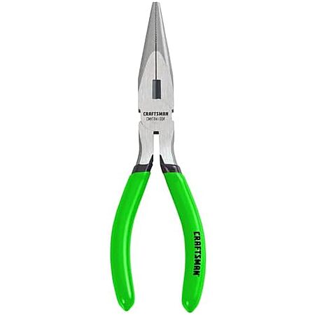 $6.49 | CRAFTSMAN Hi-Vis Long Nose Gripping Pliers, Corrosion Resistant, 6-In (CMHT84100G) at Amazon