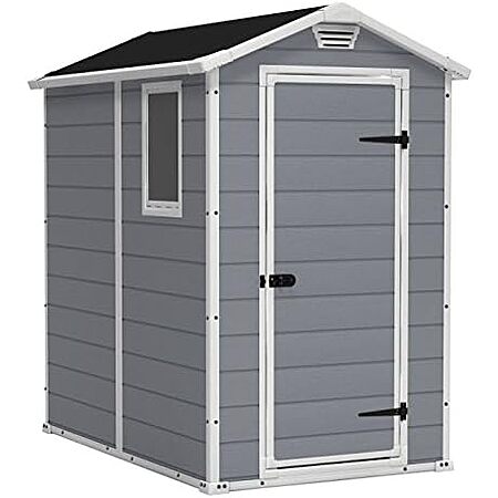 [AC] $372.53 | Keter Manor 4' x 6' Resin Storage Shed (Gray/White) + 10% Back w/ Prime Visa Card ($335.28 after cashback) at Amazon