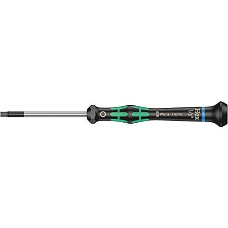 $4.75 | Wera 05118075001 Kraftform Micro 2054 Hexagon Electronics Precision Screwdriver, 1/8" Head, 60mm Blade Length at Amazon