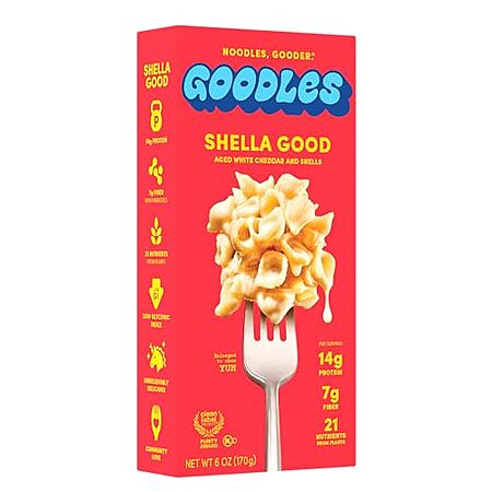 [AC] $4.48 | 2 × 6-Oz Goodles Shella Good Aged White Cheddar and Shells Pasta ($2.24 each) at Amazon