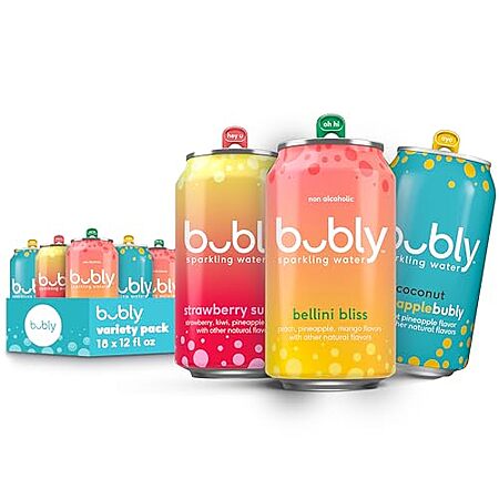 [SnS] $6.75* | 18-Pack 12-Oz bubly Zero Sugar Sparkling Water (Bellini Bliss Variety Pack) at Amazon (37.5￠ each)