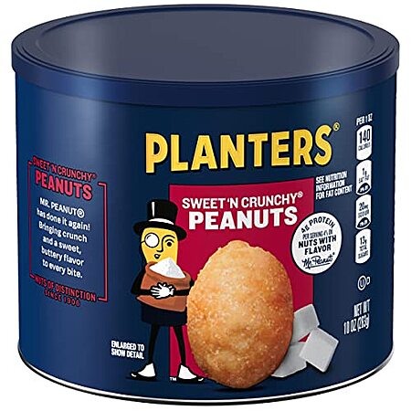 [SnS] $10.55* | 6-Pack 10-Ounce Planters Sweet 'N Crunchy Peanuts at Amazon