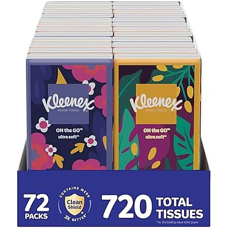 [SnS, AC] $14.98* | 72-Pack 10-Count Kleenex On-The-Go Ultra Facial Tissues at Amazon