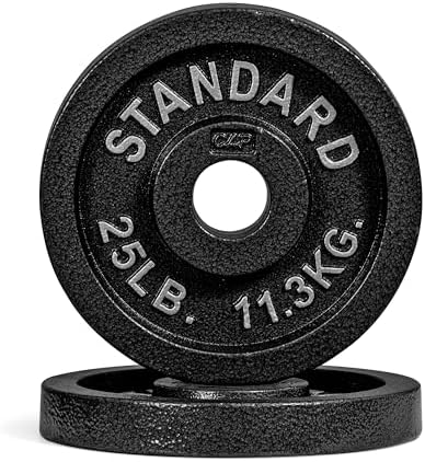 $37.49* | Pair of 25-Lbs CAP Barbell Olympic Weight Plate w/ 2" Center Hole at Amazon