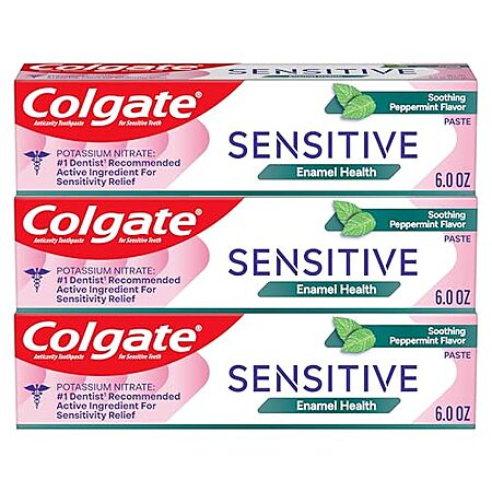 [SnS, AC] $31.72 | 4 × 3-Pack 6-Oz Colgate Sensitive Toothpaste with Whitening (Gentle Mint) ($7.93 each) at Amazon