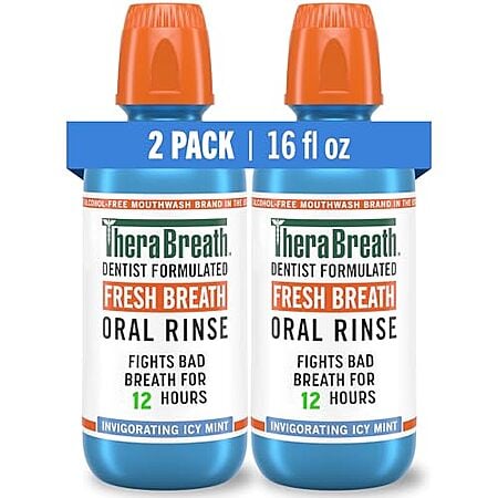 [SnS, AC] $10.73 | 2-Pack 16-Oz TheraBreath Fresh Breath Oral Rinse (Icy Mint) at Amazon