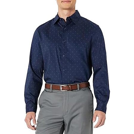$7.29* | Amazon Essentials Men's/Big/Tall Regular Fit Long Sleeve Dress Shirt (Various) at Amazon