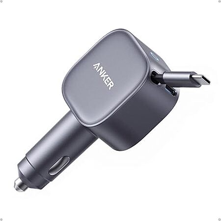 $23.99* | Anker Nano 75W Car Charger w/ Retractable USB-C Cable (Gray) at Amazon