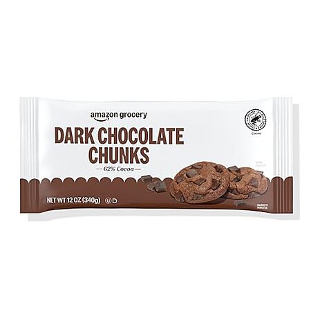 $2.50* | 12oz Amazon Grocery 62% Cocoa Dark Chocolate Chunks at Amazon