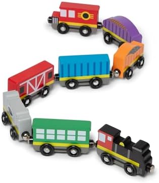 $9.71* | 8-Piece Melissa & Doug Magnetic Wooden Train Cars Set at Amazon