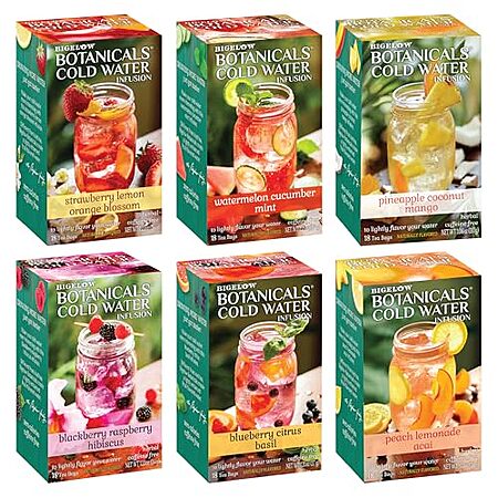 [SnS, AC] $13.97 | 6-Pack 18-Count Bigelow Tea Bigelow Botanicals Cold Water Infusion Herbal Variety Pack at Amazon