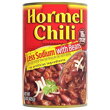 [SnS] $17.86 | 12-Pack 15-Oz Hormel Chili w/ Beans (Less Sodium) at Amazon