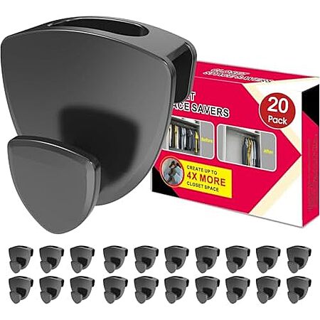 [AC] $6.46 | 20-Piece Latoxcaa Heavy Duty Space Saver Hangers Connector Hooks at Amazon