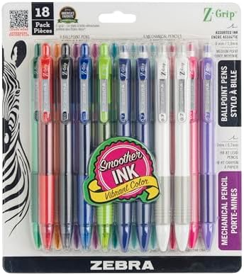 $3.69* | 18-Count Zebra Pen Z-Grip Retractable Ballpoint Pen and Mechanical Pencil Set at Amazon