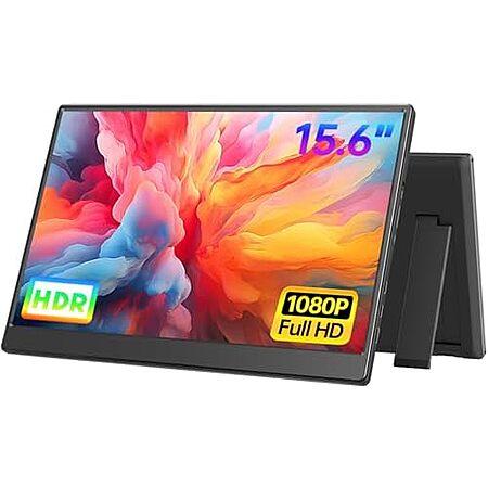 $39.98* | 15.6" UFYQL 1920x1080 FHD 60Hz IPS Portable Travel Monitor w/ Kickstand at Amazon
