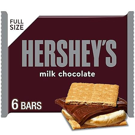 [SnS, AC] $4.18* | 6-Count 1.55-Oz Hershey's Milk Chocolate Candy Bars at Amazon