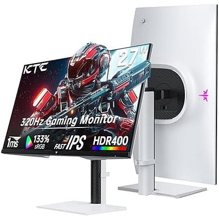 [AC] $186.80* | 27" KTC WQHD 1440P 300Hz/320Hz OC IPS Gaming Monitor (White) at Amazon