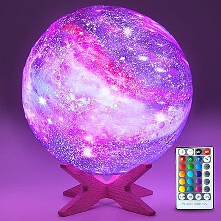[AC] $8.39* | 5.9" Hyodream Rechargeable LED Moon Lamp w/ 16-Colors, Touch & Remote Control at Amazon