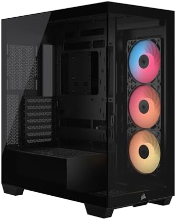 $79.99 | CORSAIR 3500X RS-R ARGB Mid-Tower PC Case w/ 3x RS120-R ARGB Fans (Black) at Amazon