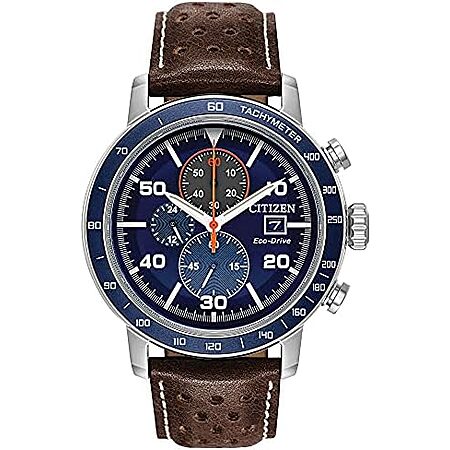 $195* | 44mm Citizen Men's Eco-Drive Weekender Brycen Blue-Dial Chronograph Watch at Amazon