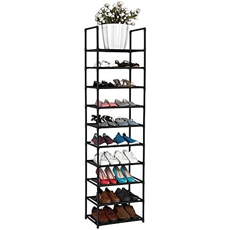 $13.28* | FIDUCIAL HOME 10 Tiers Shoe Rack 20-25 Pairs Sturdy Shoe Shelf at Amazon
