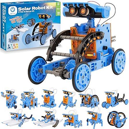 [Lightning Deal] $14.97* | 197-Piece Sillbird Science Solar Robot Building Kit (Blue) at Amazon