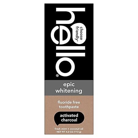 [SnS, AC] $2.69 | 4-Oz hello Epic Whitening Charcoal Fluoride Free Toothpaste at Amazon
