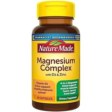 [SnS, AC] $10.99 | 2 × 60-Count Nature Made Magnesium Complex with Vitamin D and Zinc Supplements ($5.49 each) at Amazon