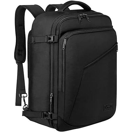 $20.13* | 40-Liter Matein Expandable Extra Large Carry-on Backpack (Black) at Amazon