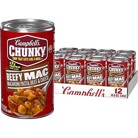 [SnS, AC] $14.47 | 12-Pack 18.8-Oz Campbell's Chunky Soup (Beefy Mac) at Amazon ($1.21 each)