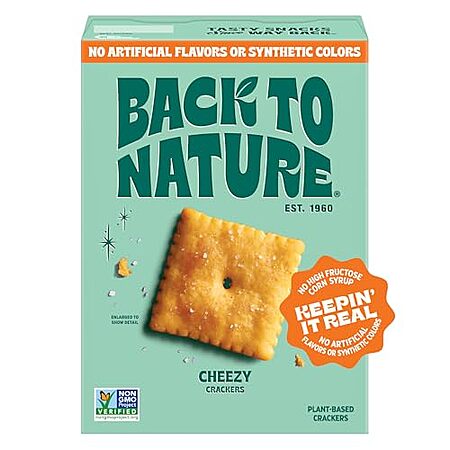 [SnS, AC] $9.20 | 5 × 5-Oz Back to Nature Cheezy Square Crackers ($1.84 each) at Amazon