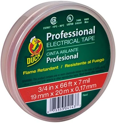 $3.19* | 3/4" x 66' Duck Brand Professional Grade Electrical Tape (Red) at Amazon