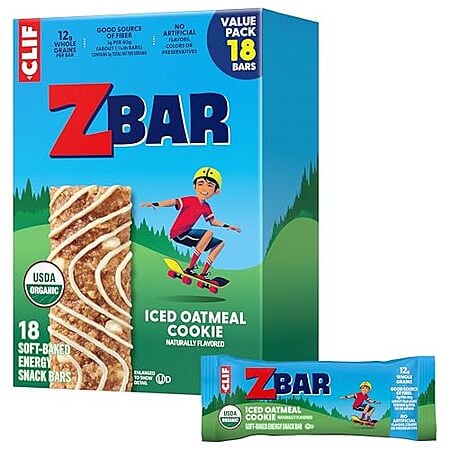 [SnS, AC] $8.26* | 18-Pack 1.27oz. Clif ZBar Soft Baked Energy Snack Bars (Iced Oatmeal Cookie) at Amazon