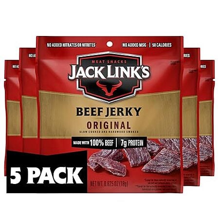 [SnS, AC] $3.50 | 5-Pack 0.625-Oz Jack Link's Beef Jerky at Amazon