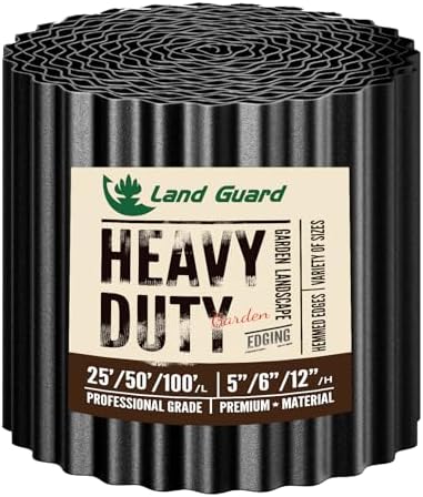 $27.99* | Land Guard 6"x50' Corrugated Garden Edging Border (Black or Silver) at Amazon