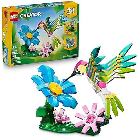 $24.99 | 312-Piece LEGO Creator: 3 in 1 - Colourful Hummingbird (31384, 2026) at Amazon