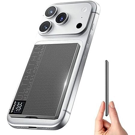 [AC] $12.99* | 5000mAh Vonuv Ultra-Slim Magnetic Portable Charger w/ LED Display at Amazon