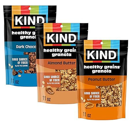 [SnS, AC] $9.06* | 3-Count 11-Oz Kind Granola Clusters (Peanut Butter/Almond Butter/Dark Chocolate) at Amazon ($3.02 each)